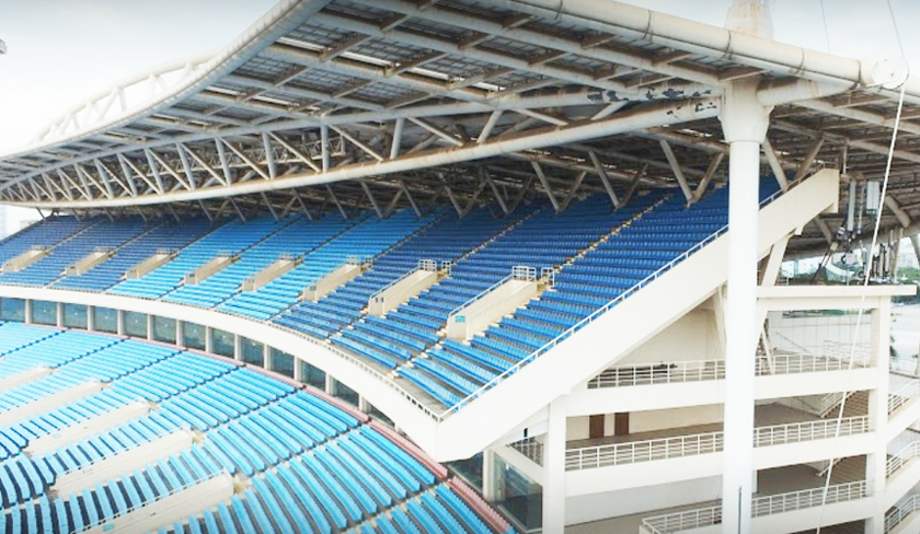 Salah satu bahagian berbumbung yang terdapat pada Stadium My Dinh.