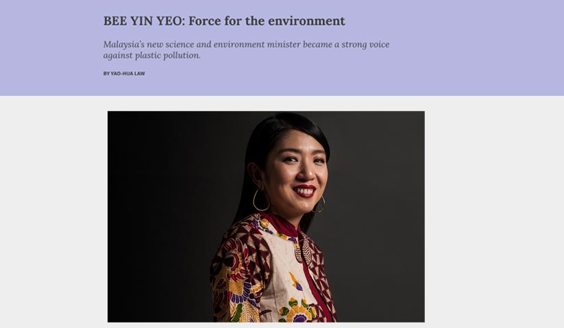 Bee Yin lantang memperjuangkan alam sekitar sejak sebelum menjadi menteri lagi. - Gambar nature.com