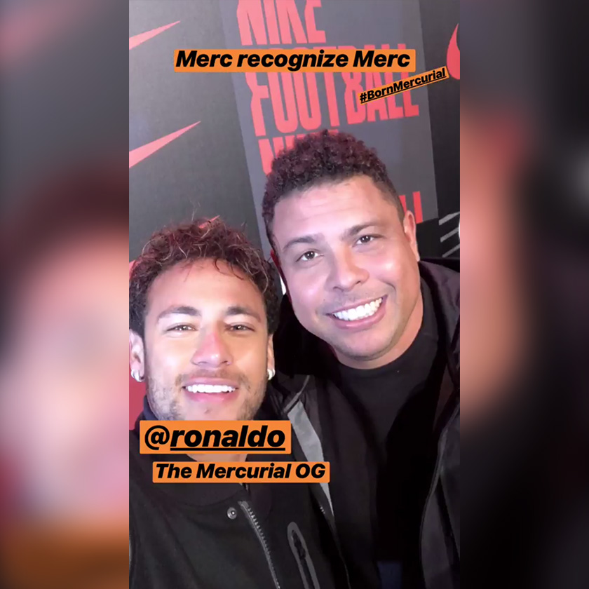 Ronaldo bersama Neymar di satu majlis Nike di London. - Gambar Instagram/nikefootball