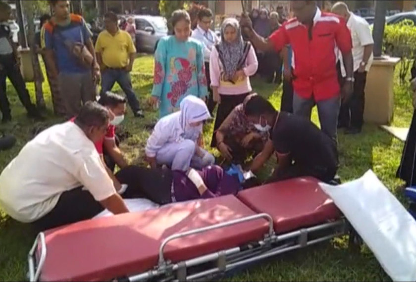 Salah seorang mangsa yang cedera dalam kemalangan itu.