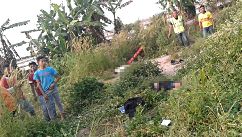 Mangsa Mohd Naqib Mohd Nasir, 24 tahun, disahkan maut di tempat kejadian. - Ihsan PDRM Perak