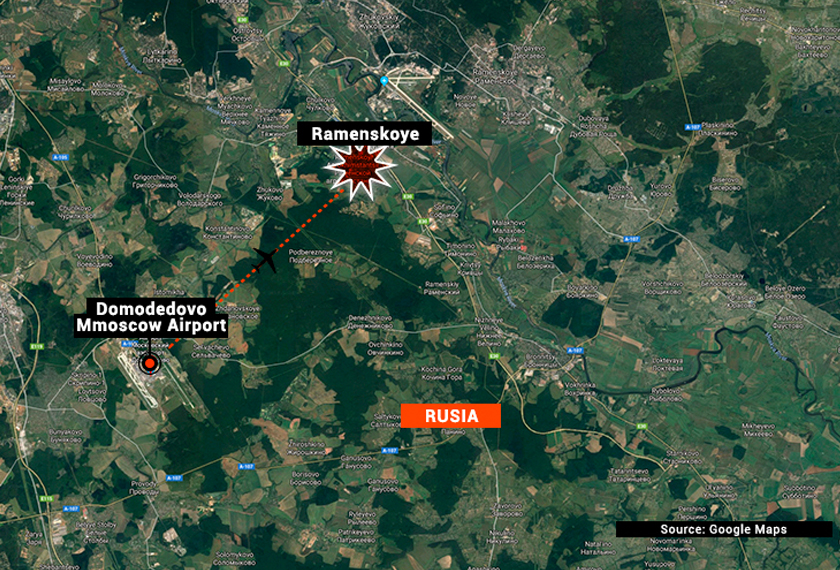 Pesawat Antonov AN-148 yang terhempas itu sedang dalam perjalanan menuju bandar Orsk. - Astro AWANI