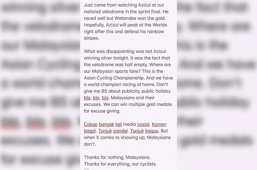 KJ bukan kecewa kerana pingat perak tapi kurang sokongan dari rakyat Malaysia