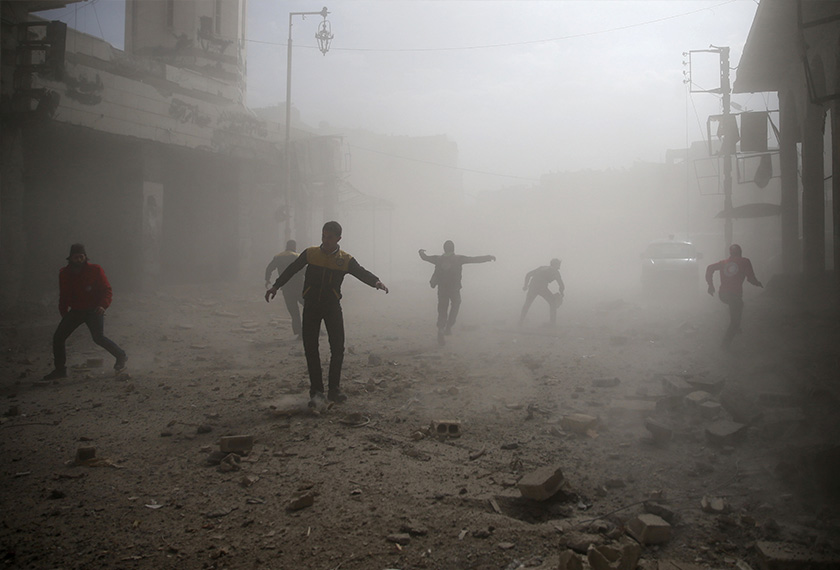 Kediaman, bangunan musnah teruk akibat serangan pemberontak