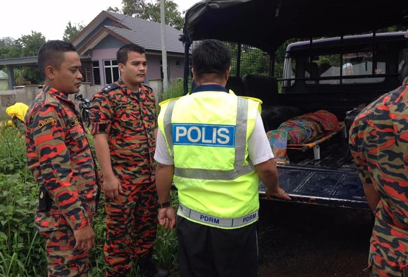Mayat mangsa yang ditemui dibawa ke Hospital Kuala Krai.