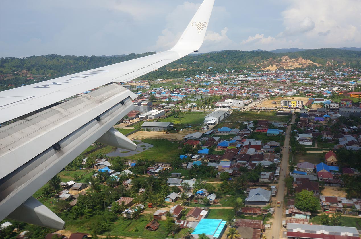 Pemandangan dari atas di Kota Sorong
