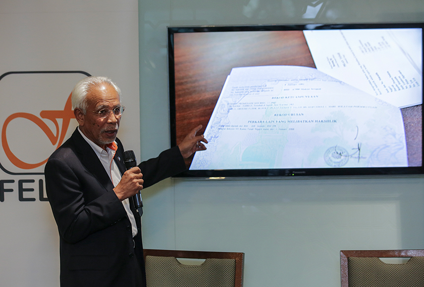 Shahrir turut menjelaskan, pada 14 April tahun lepas, Felda telah berjaya mendaftarkan Kaveat Persendirian ke atas 16 lot tanah yang telah dipindah milik. - Foto Astro AWANI / Shahir Omar