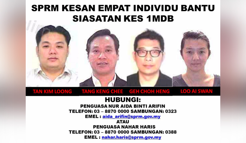 SPRM sedang mengesan empat individu termasuk pegawai syarikat itu bagi membantu siasatan terhadap skandal 1MDB.