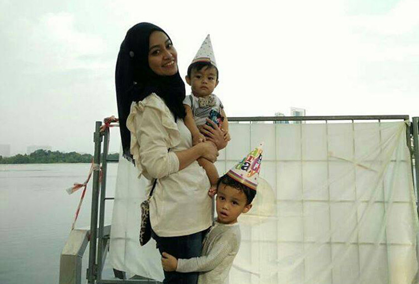 Hasil perkongsian hidup, pasangan ini dikurniakan dua anak, Arish Muqri, 3, dan Ariq Muqri, setahun. - Foto Sinar Harian