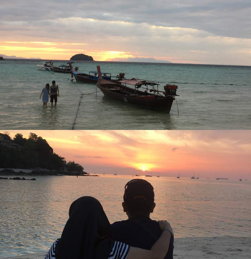 Menatap matahari terbit (gambar atas) dan matahari terbenam (gambar bawah) antara pengalaman paling menakjubkan jika bercuti di Koh Lipe, Thailand. - Foto Astro AWANI/Azlinariah Abdullah