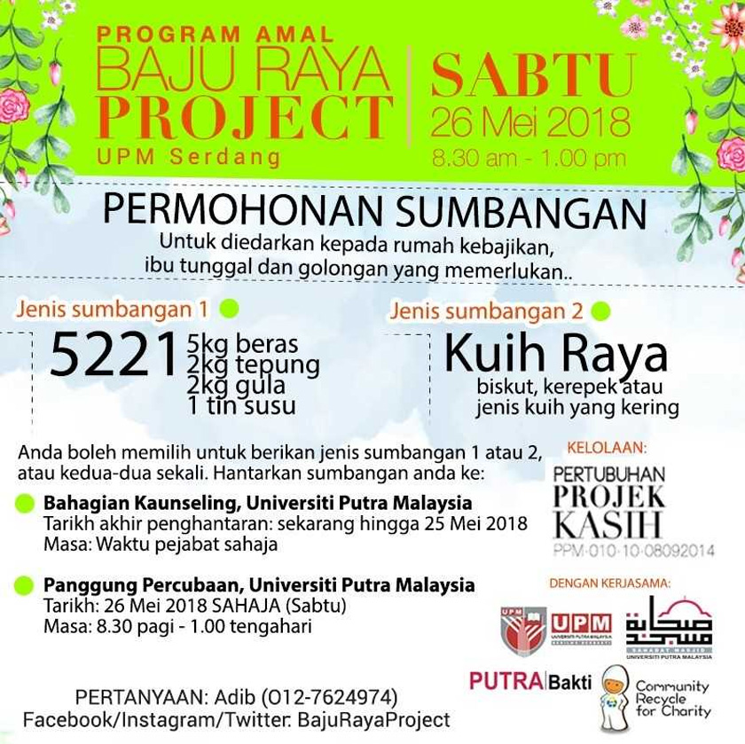 Buat warga KL, sumbangan anda boleh dihantar ke Panggung Percubaan, UPM Serdang