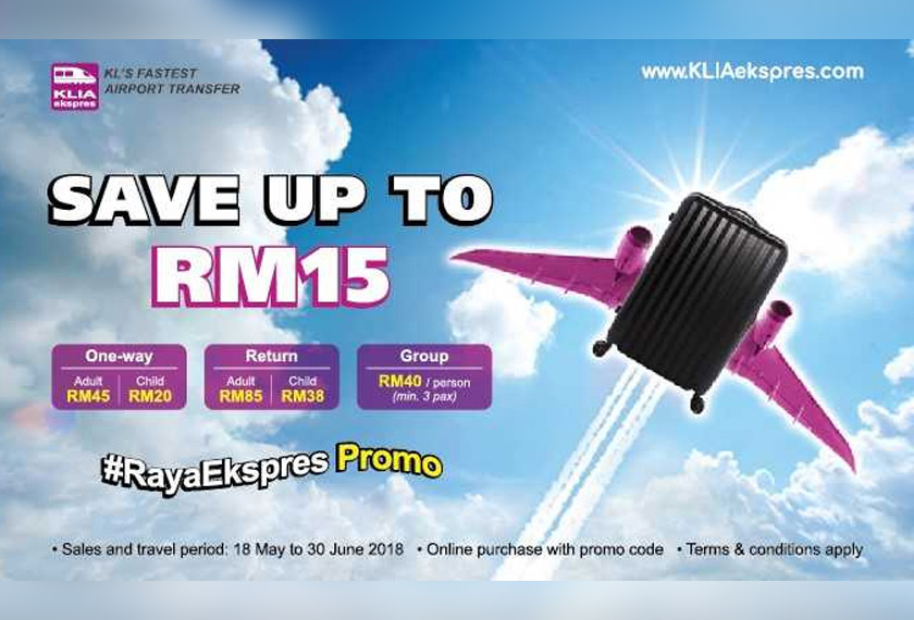 Express Rail Link tawar promosi diskaun tiket balik kampung sempena Aidilfitri- Foto ERL