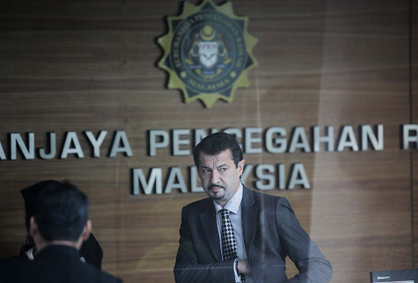 Justo di ibu pejabat SPRM hari ini. Astro AWANI / SHAHIR OMAR