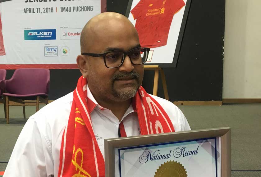 Sashi Nair adalah Presiden KL Kopites, salah satu kelab penyokong rasmi Liverpool FC. - Gambar fail.