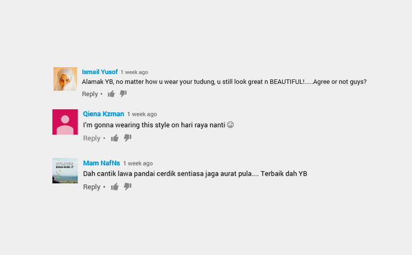 Netizen memberikan respon positif mengenai video berdurasi 4:07 minit itu.