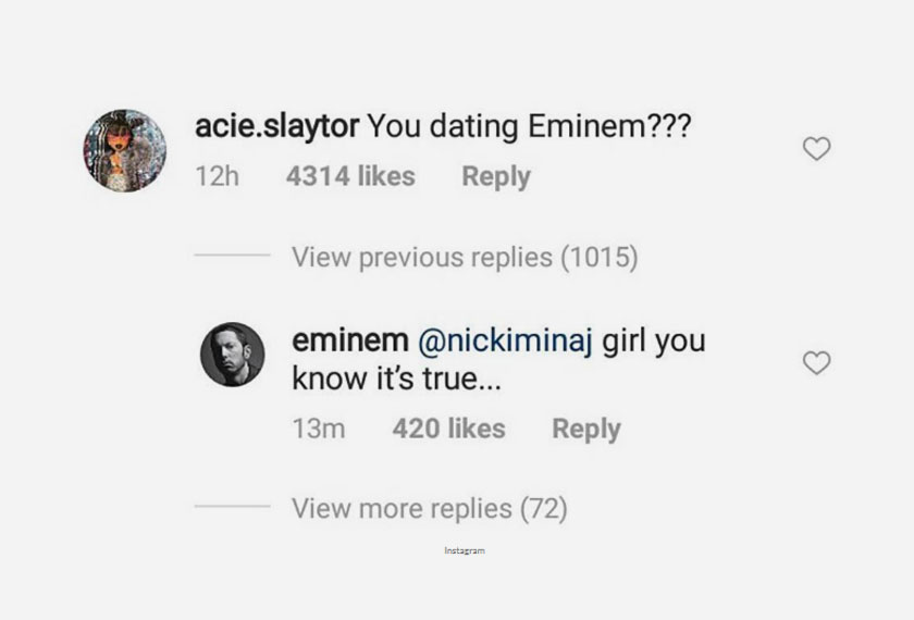 Eminem memberi respon kepada komen mengenai hubungan bersama Nicki