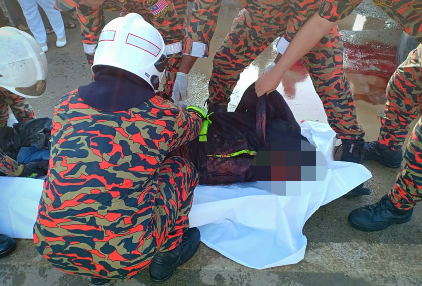 Anggota tentera maut selepas terlibat kemalangan di Puncak Borneo di sini.