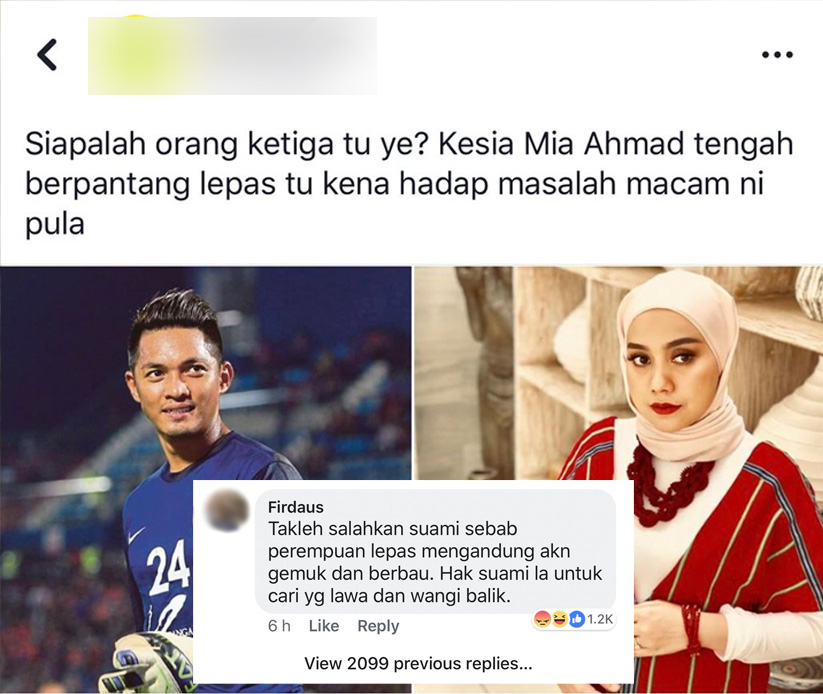 Komen yang ditinggalkan 'Firdaus' di akaun Facebook portal berkenaan.