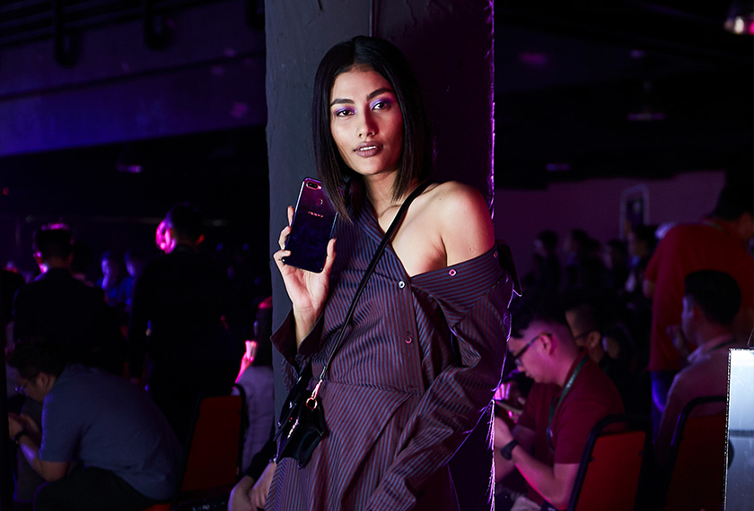 Alumni Asia Next Top Model juga turut hadir di Majlis Pelancaran OPPO F9 Starry Purple