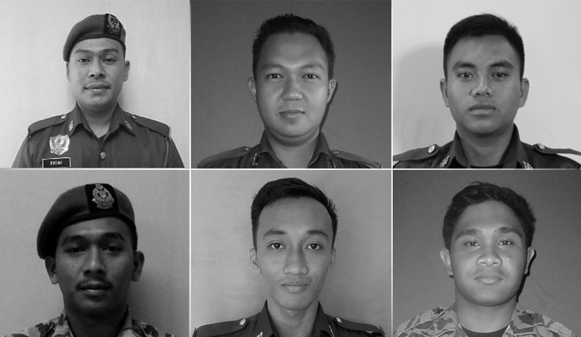 Anggota-anggota bomba yang terkorban. - Foto JBPM