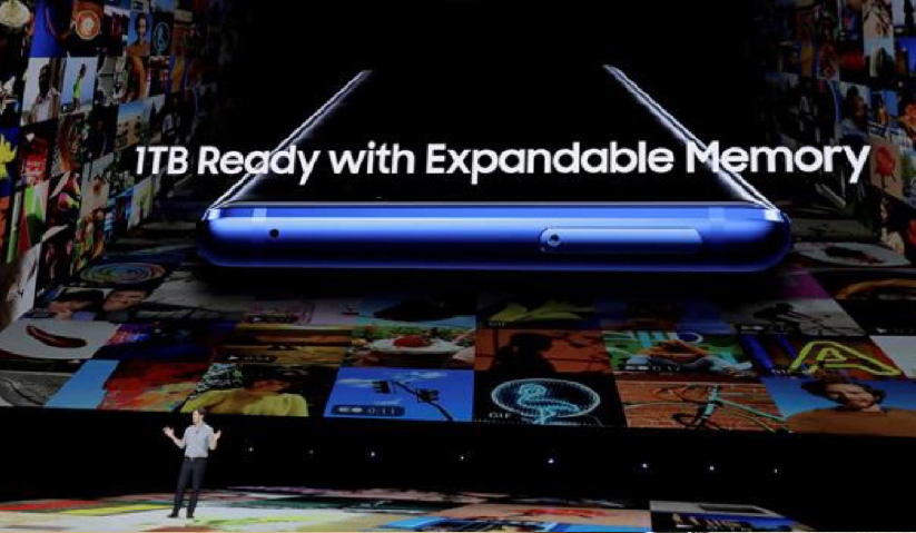 Samsung Galaxy Note9 mempunyai simpanan memori satu terabyte.