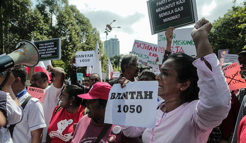 an warga pekerja terhadap kenaikan gaji minimum yang disifatkan amat sedikit. - Astro AWANI/Shahir Omar