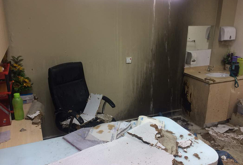 Pihak bomba mendapati, 50 peratus daripada itu terbakar.