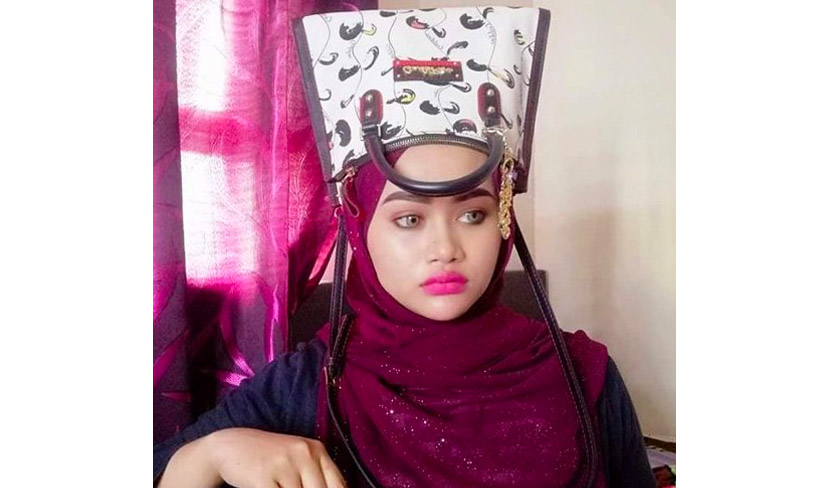 Salah seorang netizen yang memuat naik gambar meniru gaya turban Neelofa di media sosial. - Foto Sinar Harian