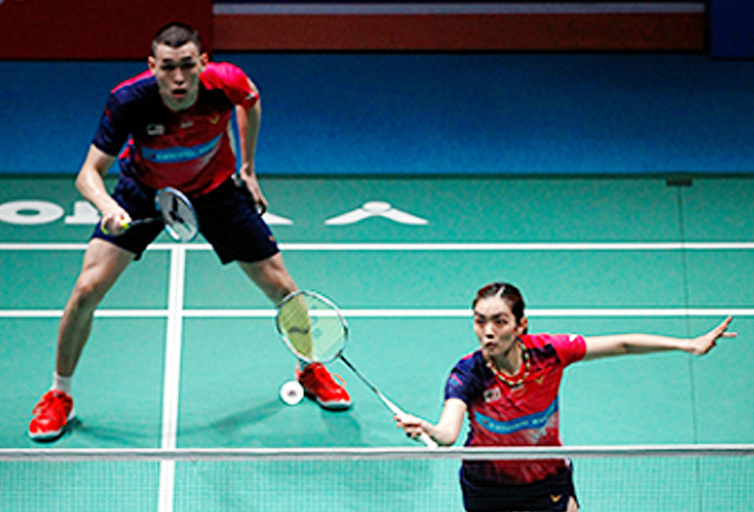 Tan Kian Meng (kiri) dan Lai Pei Jing. --fotoBERNAMA