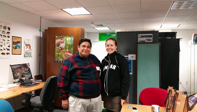 Professor Dr Badrul Munir Md Zain bersama rakan kolaborasi Dr Mary Blair yang juga pakar kongkang Asia dari Natural History Museum, New York.