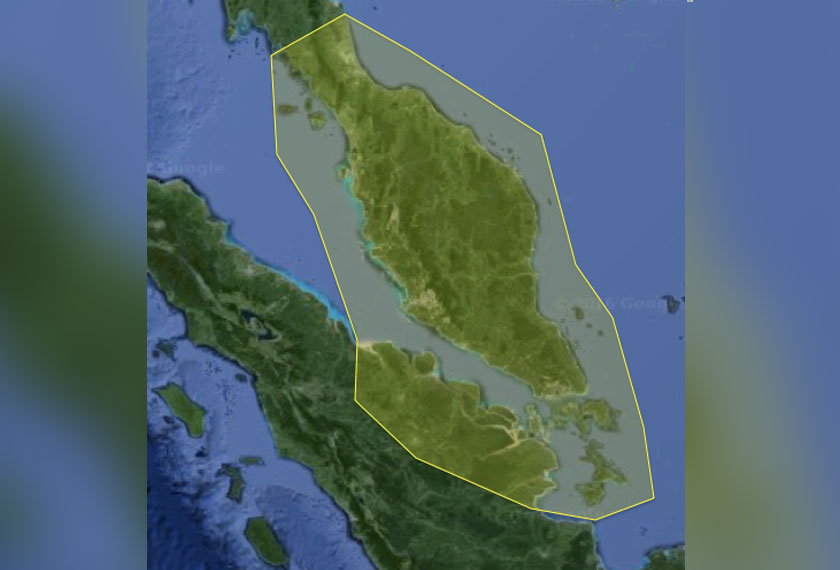 Peta 1. Peta Tanah Melayu hari ini sekiranya Melaka tidak runtuh pada 1511. (Sumber: Diubahsuai daripada GoogleMaps)