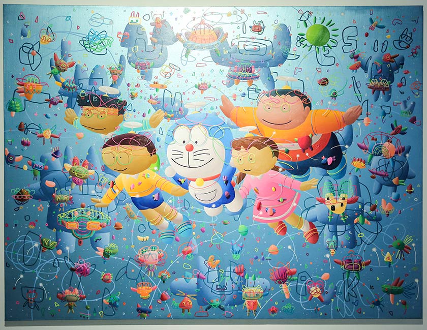 Antara karya-karya Ronald Apriyan yang dipamerkan di Beda Exhibition di Segaris Art Centre, Publika. - Gambar Astro AWANI/Shahir Omar