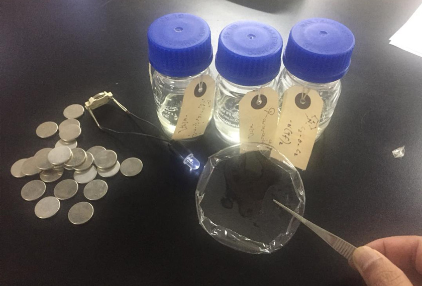 Cecair berion polimer elektrolit (kepingan plastik) yang dijadikan sebagai pemisah untuk aplikasi sodium ion bateri 