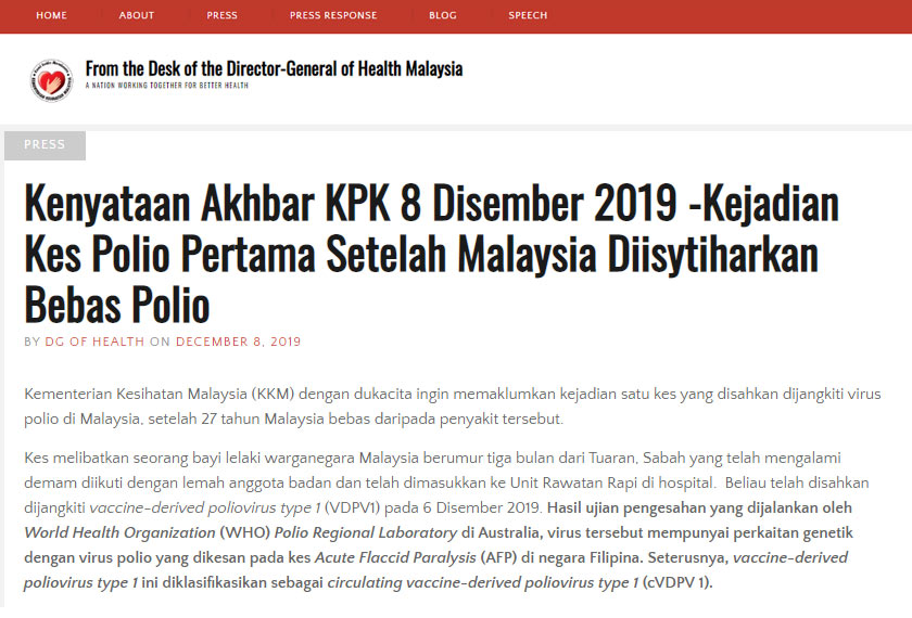 Petikan daripada blog kpkesihatan.com