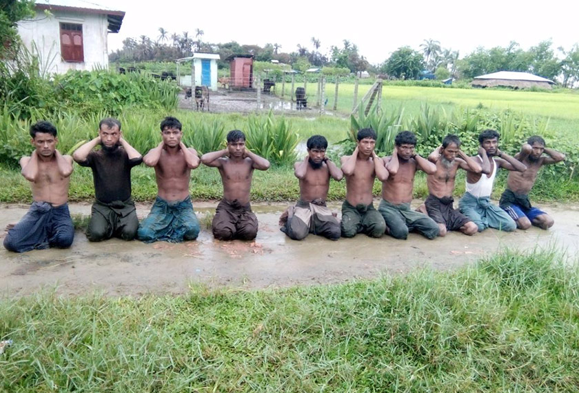 Sepuluh lelaki Rohingya beragama Islam yang dibunuh di Kampung Inn Dinn, Myanmar, pada September 2017. Foto REUTERS