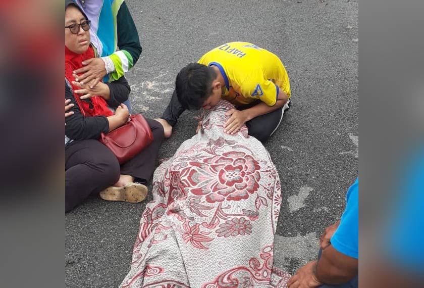 Mangsa telah dijumpai oleh penduduk kampung menggunakan jala ikan. - Foto Astro AWANI