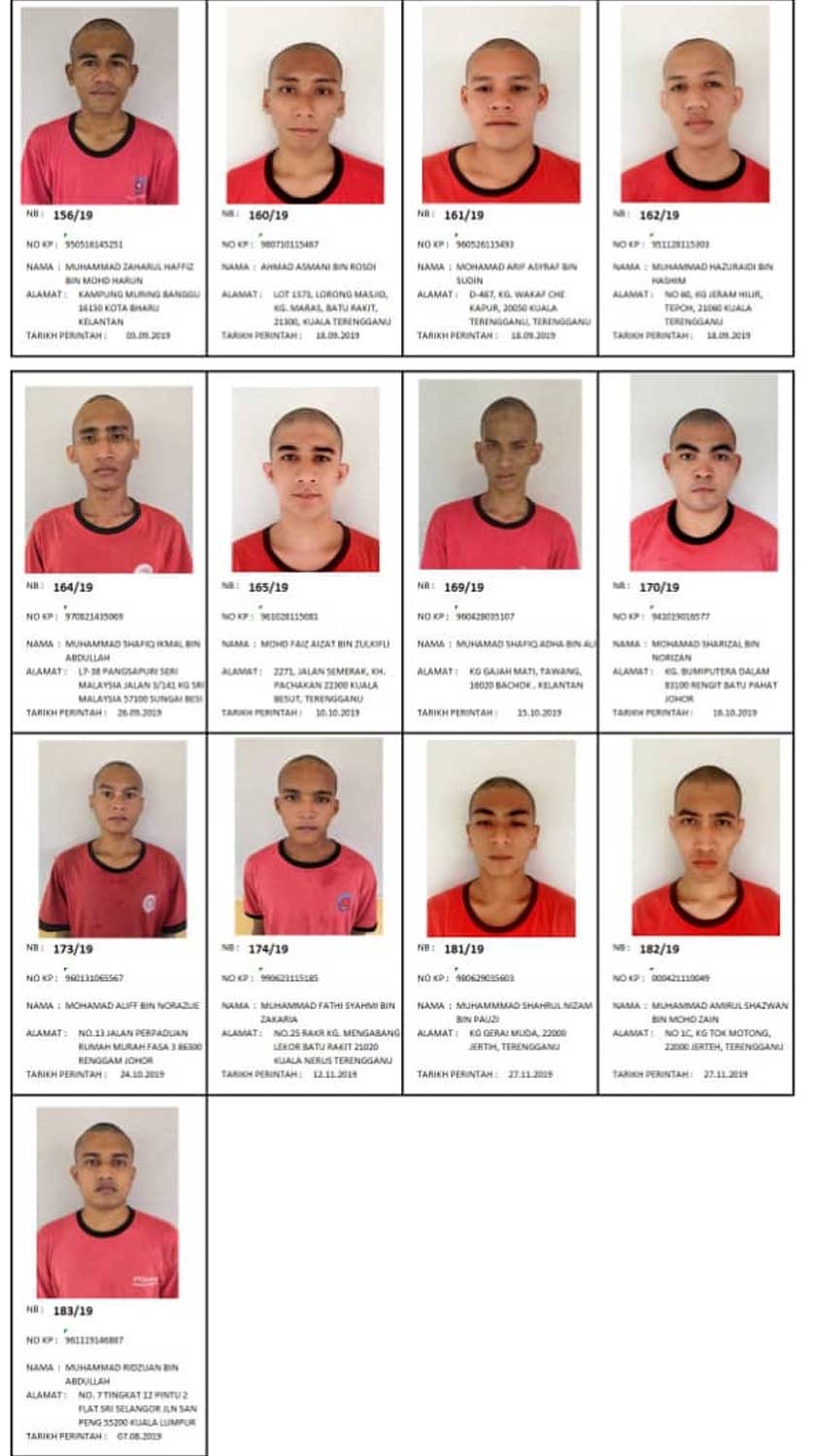 mereka dipercayai telah melarikan diri pada jam 2 pagi dan hanya disedari tiada pada jam 5.30 pagi setelah tidak hadir 'roll call' pagi. - Foto PDRM