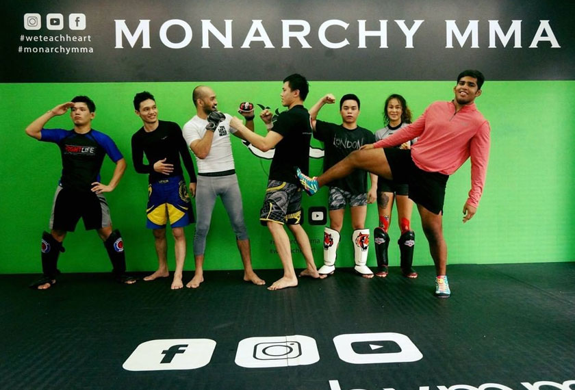Fighters having fun after their fighters traning session at Monarchy MMA Gym. - Instagram pic/@monarchymma