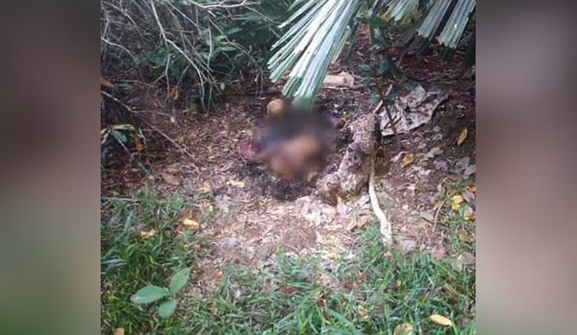 Mayat kanak-kanak itu ditemui penduduk kampung.