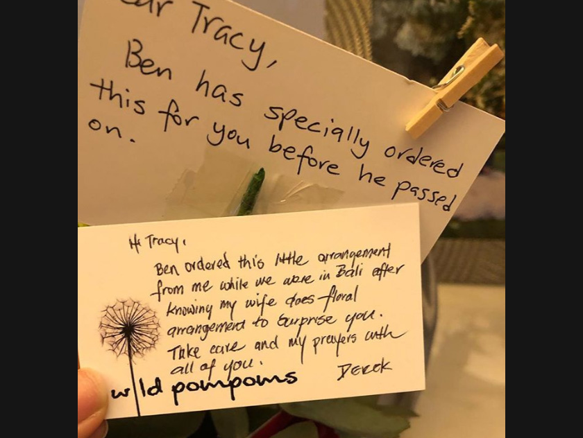 Ada banyak perkara yang saya ingin kongsikan, tetapi ia sudah terlambat. Terima kasih suamiku - Foto Instagram / tracyleemeileng