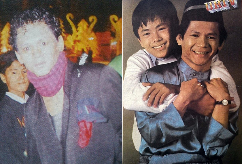 KENANGAN manis Atai bersama Allahyarham Sudirman Haji Arshad. - Gambar Facebook Atai