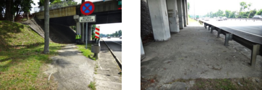 Rajah 2: Contoh Kawasan Teduhan Penunggang Motosikal dibawah Jejambat