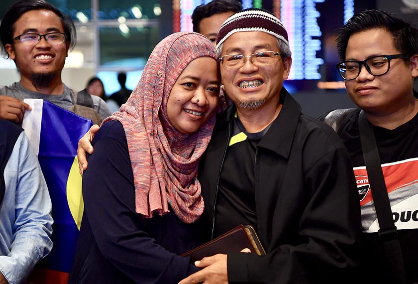 Abdul Wahab selamat tiba di tanah air pada Rabu. - Bernama