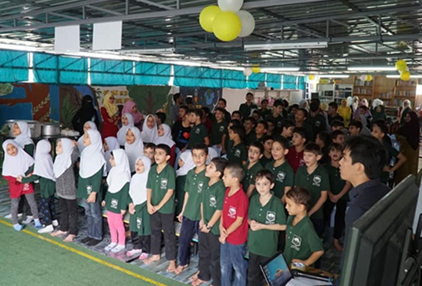 Sebahagian daripada anak-anak pelarian Syria yang belajar di Pusat Belajar Alternatif Jasmine Ash-Sham dikelolakan oleh Malaysian Life Line for Syria dan Global Peace Mission (GPM) Malaysia - Foto Syahrir Azfar Saleh
