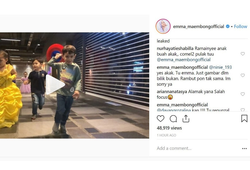 MENGAKUI kekhilafannya, Emma Maembong meminta maaf secara terbuka di laman Instagram peribadinya.