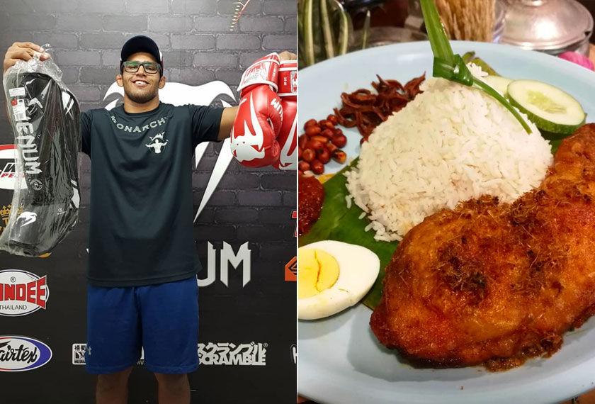 The 'Alligator' just loves nasi lemak with fried chicken. - Instagram pic/@agilanthani