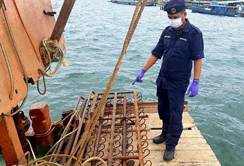 APMM Zon Maritim Kudat yang berjaya menahan sekumpulan nelayan warga Vietnam dalam kejadian itu.