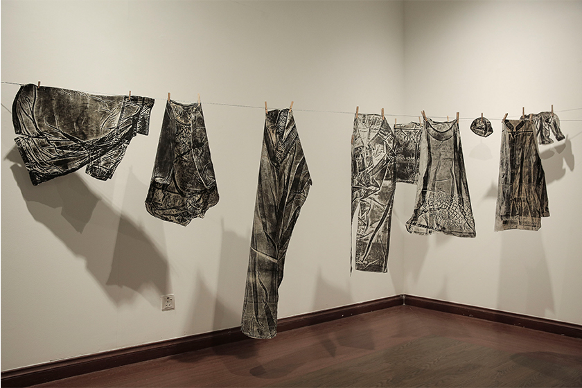 Hasil karya pelukis wanita Pattani di pameran Kali Ini Kita Bersama. - Gambar Shahir Omar