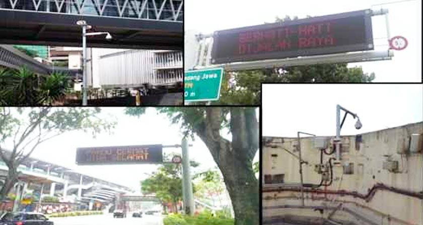Papan tanda pembolehubah dan CCTV yang boleh dilaksanakan mengikut kesesuaian kawasan jalan