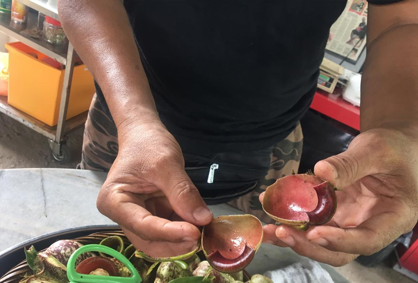 Periuk kera akan dibersihkan dan direndam selama dua jam sebelum proses pembuatan lemang dilakukan. 